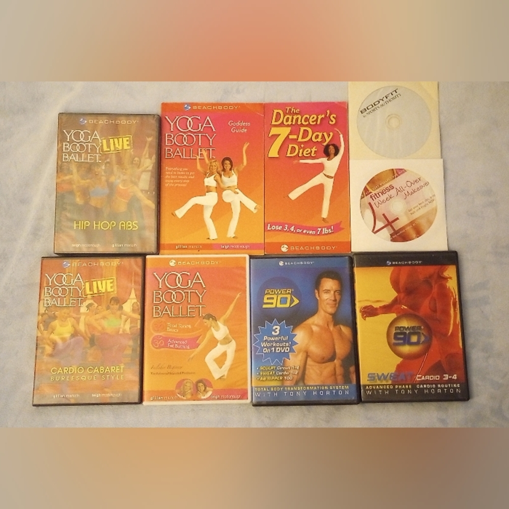 Work Out DVD's Yoga Booty Ballet Power 90 Beach Body